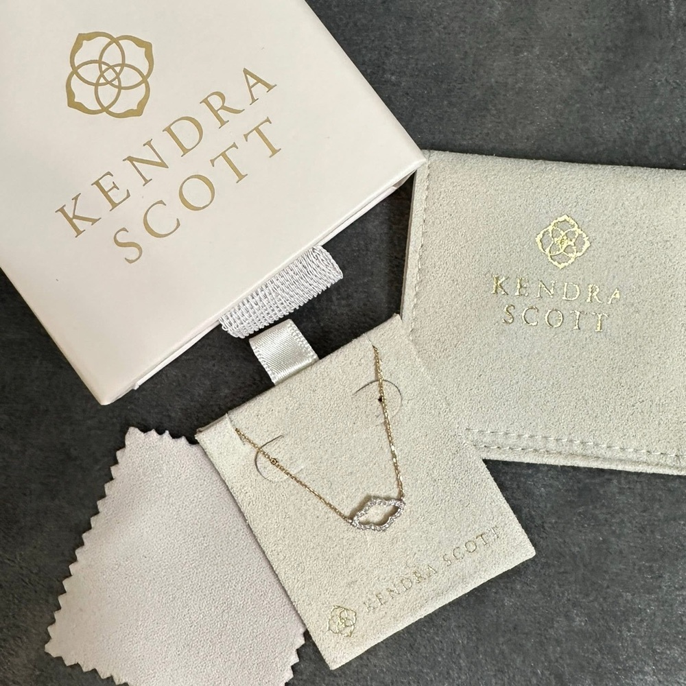 Kendra Scott 14k Yellow Gold Abbie Diamond Pendant Necklace